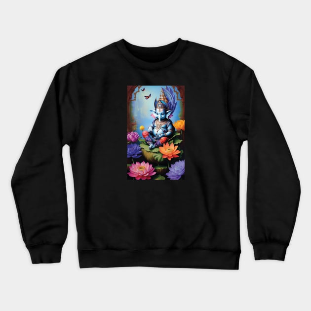 Baby Ganesh Elephant Crewneck Sweatshirt by mariasshop